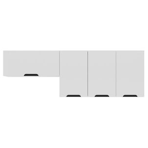 Mueble De Cocina Aereo Meena Vekkahome 4 Puertas Blanco