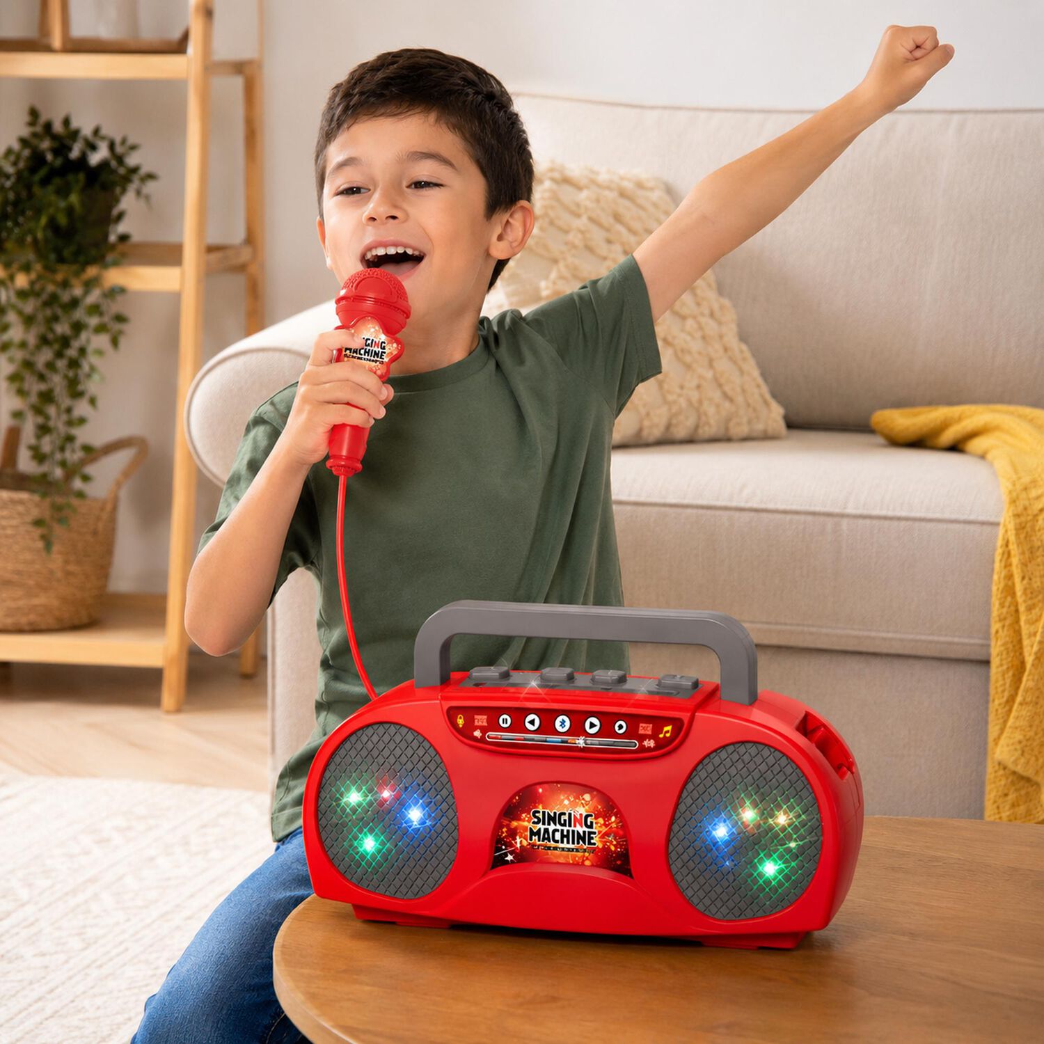Micr&oacute;fono Karaoke Ni&ntilde;os Luz Led Parlante Bluetooth image number 3.0