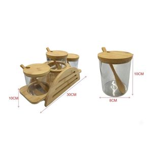 Set Especiero 3 Frascos Soporte Bamb&uacute;