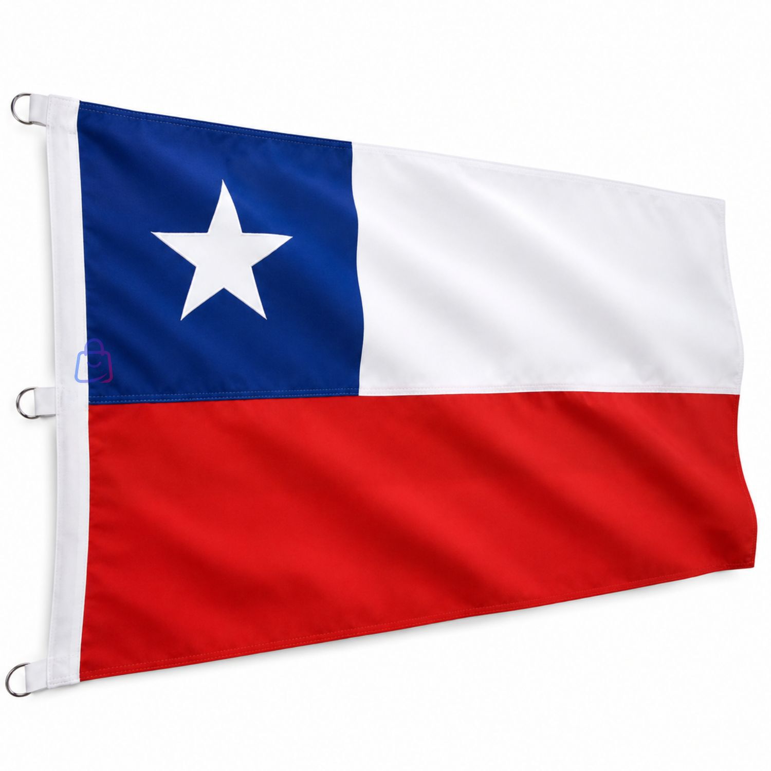 Bandera Chilena Estrella Bordada 140x210 Cms - Ps image number 1.0