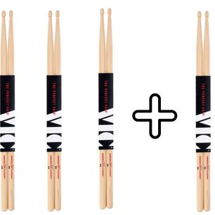 Pack 3 Baquetas Vic Firth+1 Gratis American C 5a Pure Grit