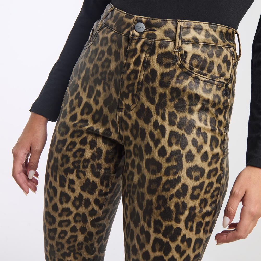 Pantalón Estampado Tiro Medi Skinny Mujer Kimera image number 4.0