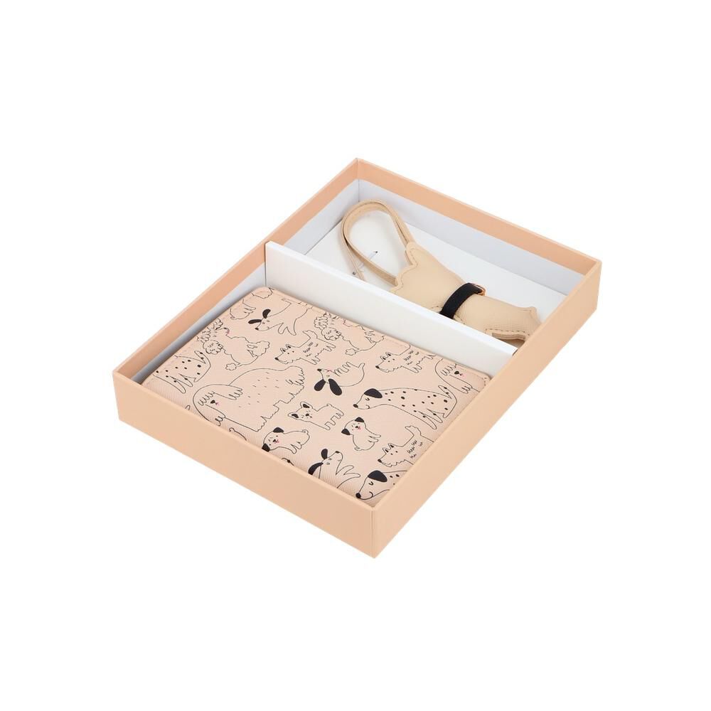 Set Portadocumentos + Llavero Secret Osma Sc6 Beige image number 1.0