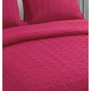 Cubrecama Quilt 2 Plazas Liso Rojo