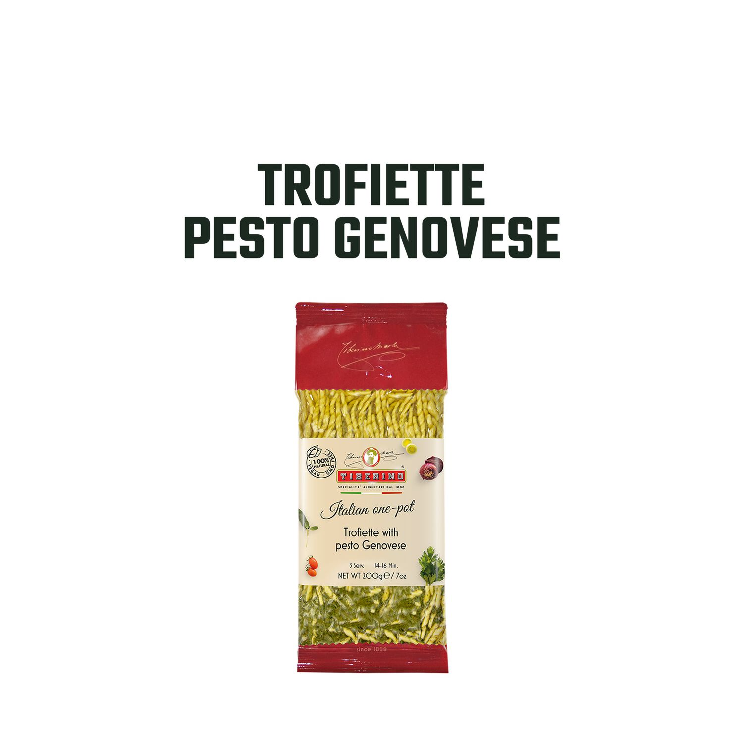 Pasta Trofiette Pesto Genovese Tiberino 1 X 200 Gr image number 2.0