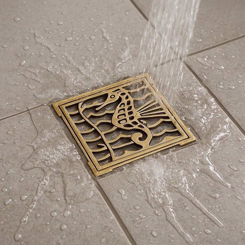 Rejilla Pileta Cuadrada 100mm Bronce Acero Inoxidable Poli image number 3.0