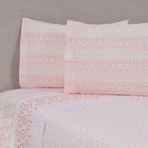 Sabana Estampadas 144 Hilos Mashini King Canela