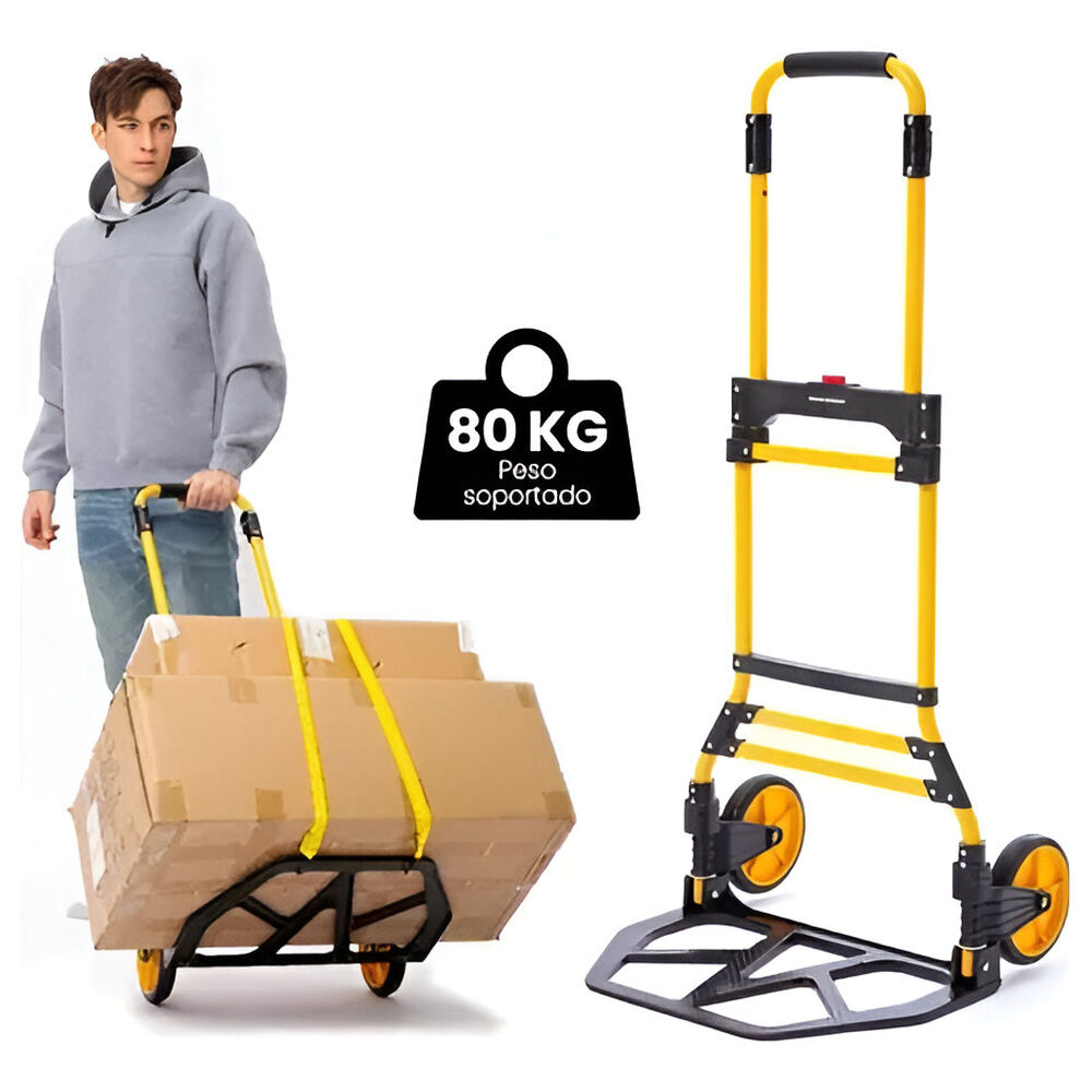 Carretilla De Carga Yegua Plegable Extensible Soporte 80 Kg image number 0.0