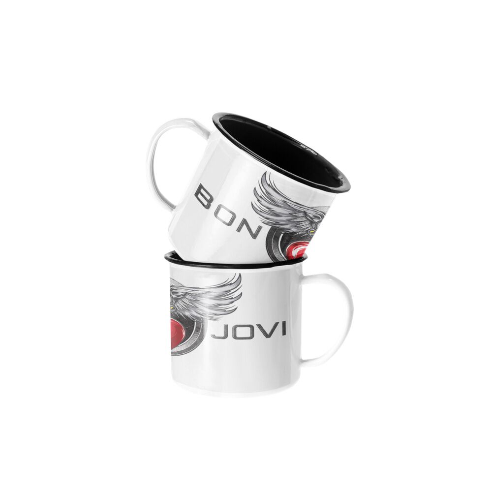 Taza Enlozada Lechera Bon Jovi Bandas De Rock image number 0.0