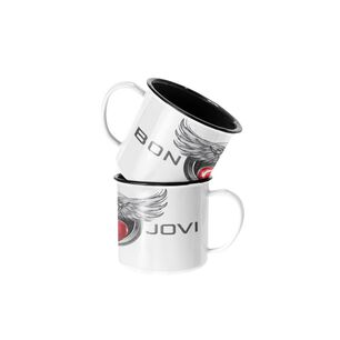 Taza Enlozada Lechera Bon Jovi Bandas De Rock