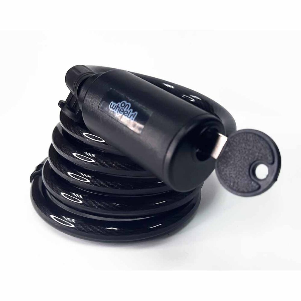 Cadena Espiral Onwheels Con Llave 1.2x150cm Negro image number 2.0