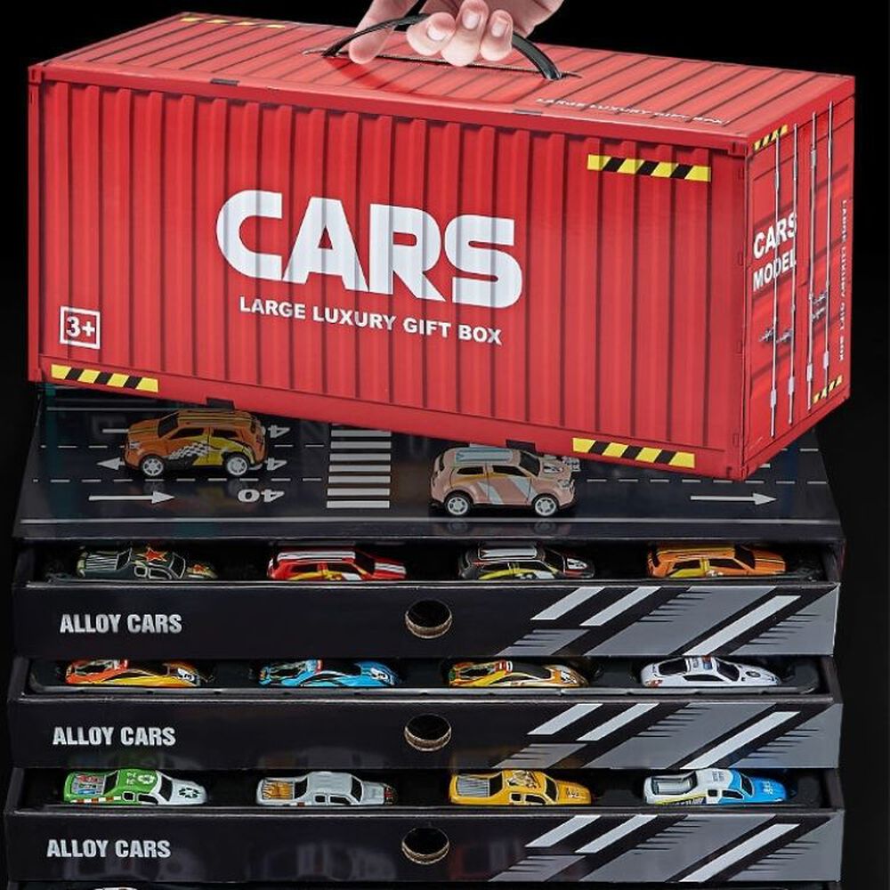 Paquete 48 Autos Pequeños Con Container Para Niños image number 4.0