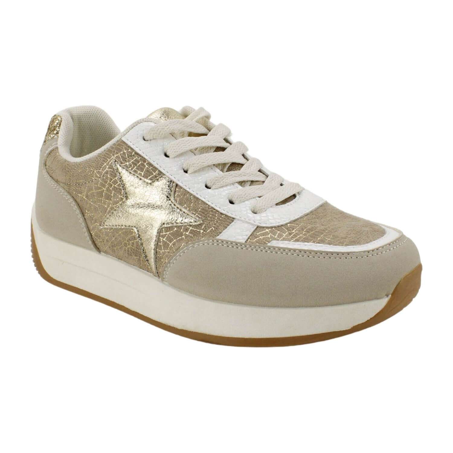 Zapatilla Urbana Mujer New Walk Lrw-043 Beige image number 1.0