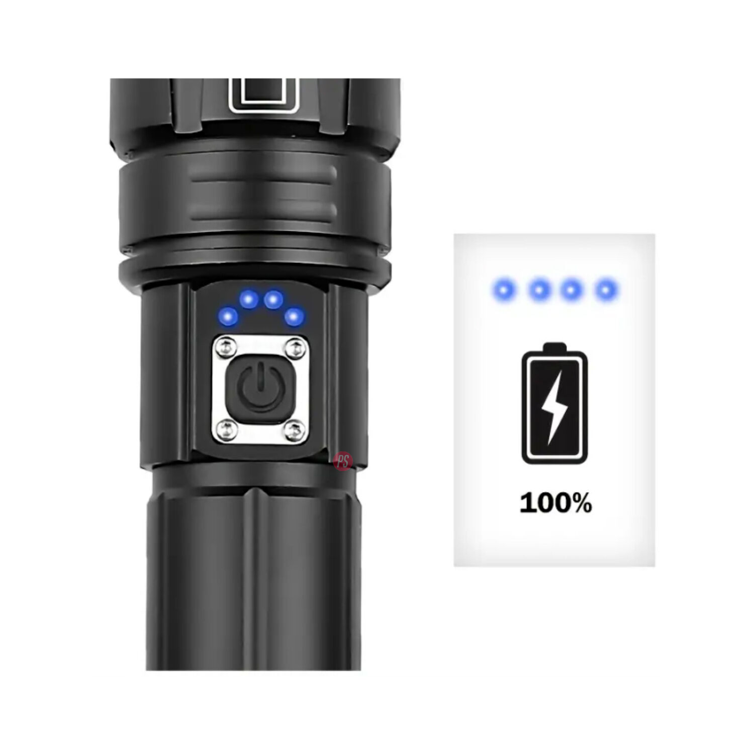 Linterna Led Zoom Telesc&oacute;pico 16cms Resiste Agua - Ps image number 1.0