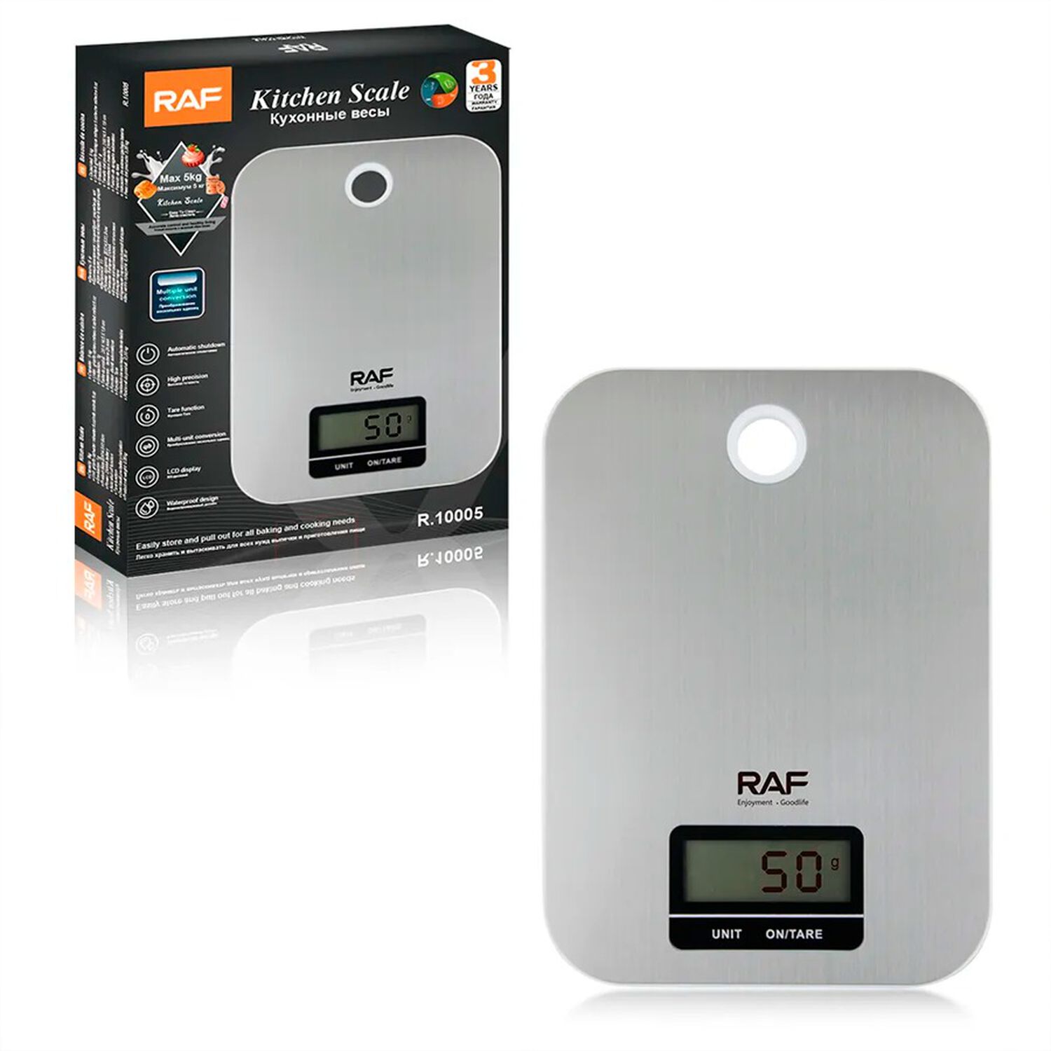 Bascula Digital Cocina Balanza Alimentos Acero Inoxidable 5kg image number 4.0
