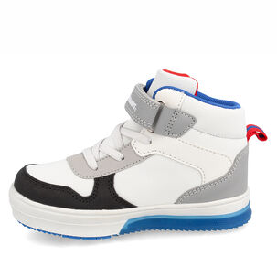 Zapatilla Niño Bubblegummers Luces Neon Blanco-gris