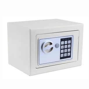 Caja Fuerte De Acero Con Teclado Digital Blanca