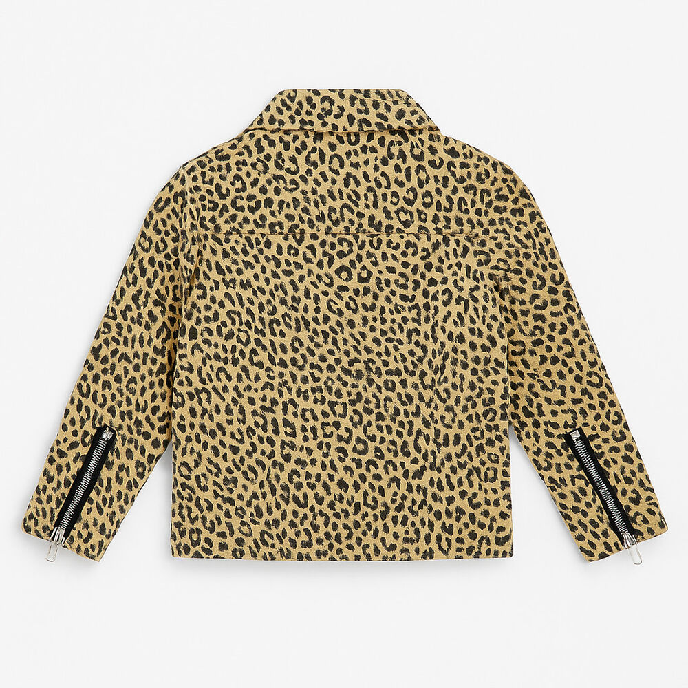 Chaqueta Animal Print Ni&ntilde;a Estilo Biker Moda Casual image number 2.0