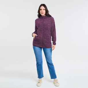 Poler&oacute;n Polar Melange Cuello Alto Con Capucha Mujer Sexy Large