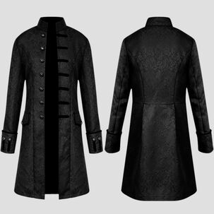 Abrigo Largo G&oacute;tico Noche Steampunk Cosplay G&oacute;tico Victoriano