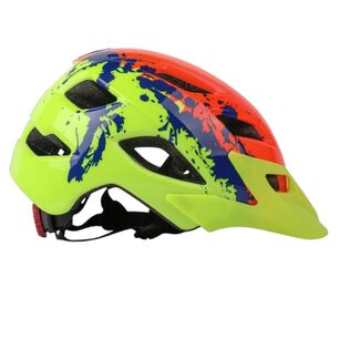 Casco Bicicleta Infantil Exclusky Naranjo Verde