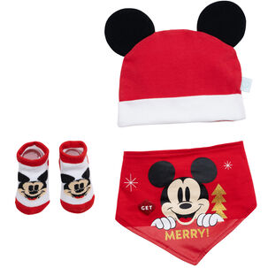 Set 3 Piezas Navidad Rojo Mickey Niño