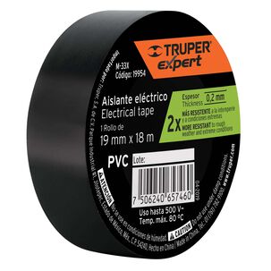 Huincha Aisladora Expert 18mts Negro - Truper