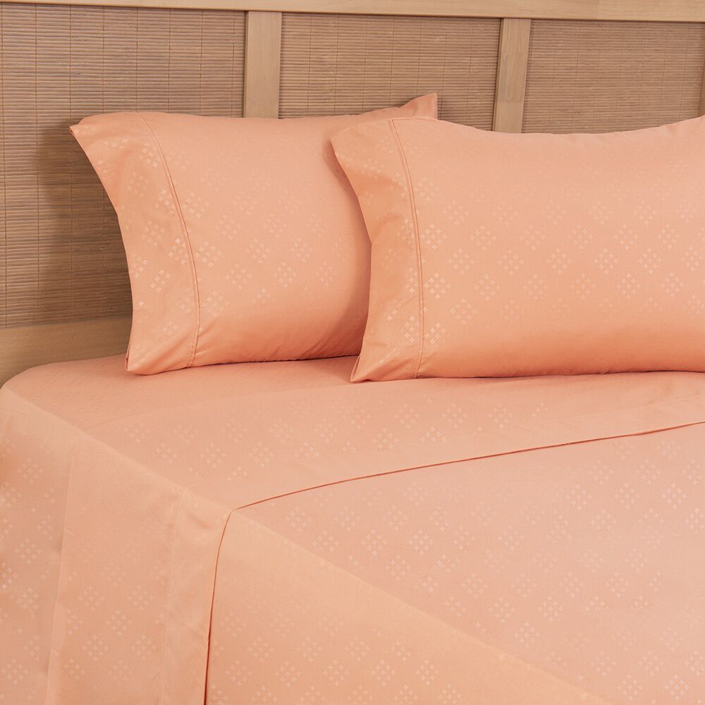 Sabana Estampada Plumetti Embossed 2 P Coral image number 0.0
