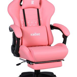 Silla Gamer Oficina Krone Xl Reclinable + Masaje + Apoyapiés
