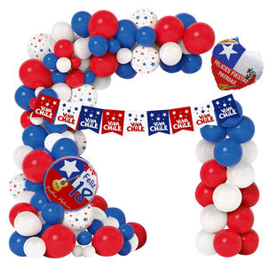 Set Globos Viva Chile Fiestas Patrias Decoración