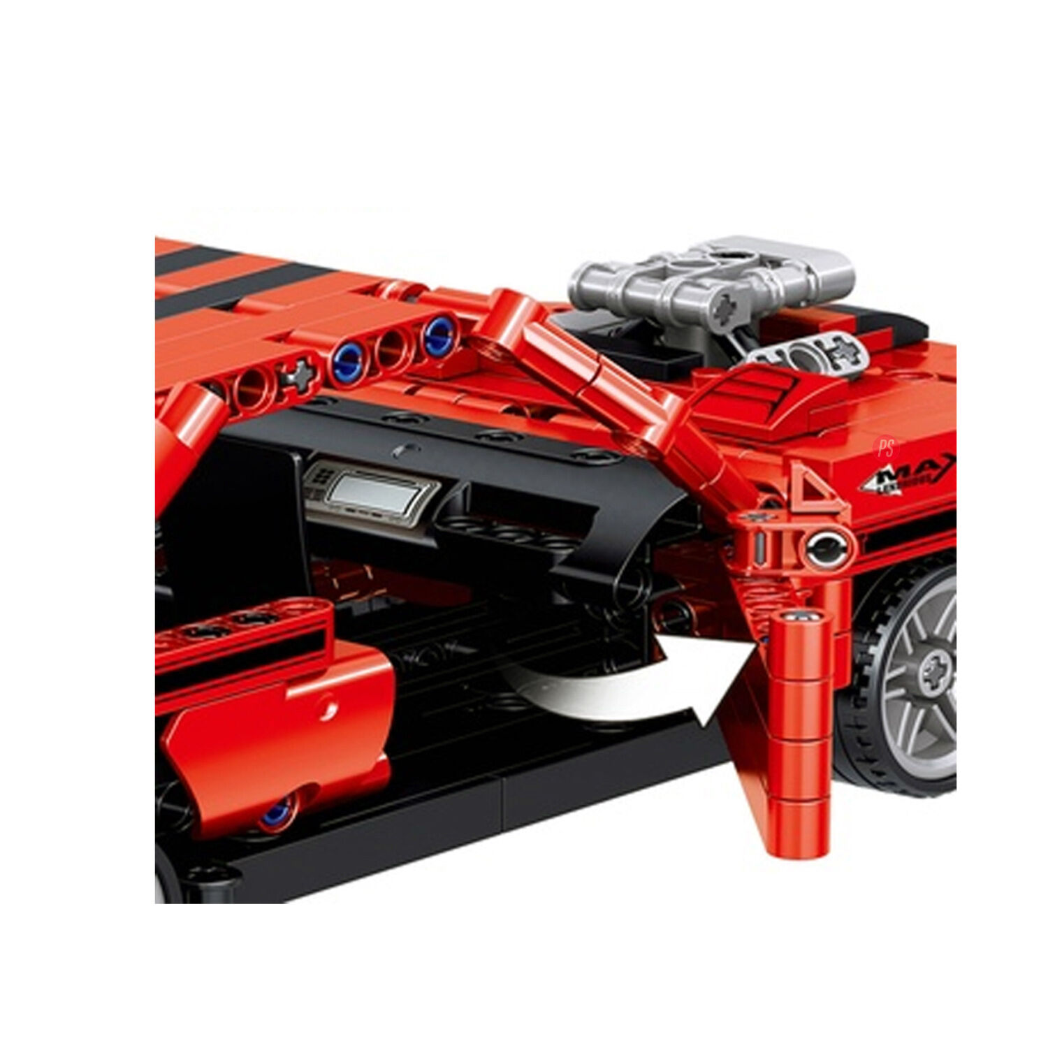 Autom&oacute;vil Armable Challenger 627 Piezas Interconectables - Ps image number 2.0