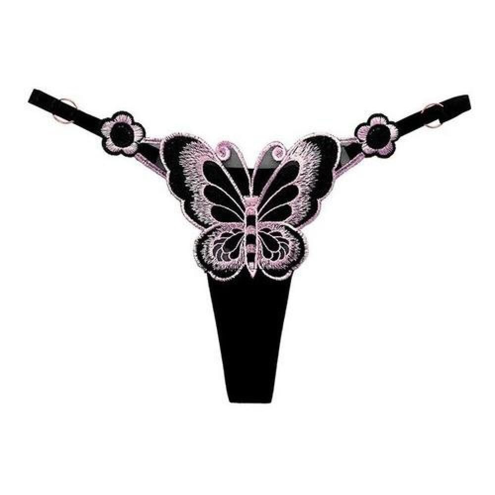 Colaless Bordado Mariposa, Cinta Ajustable Lenceria Exotica image number 2.0