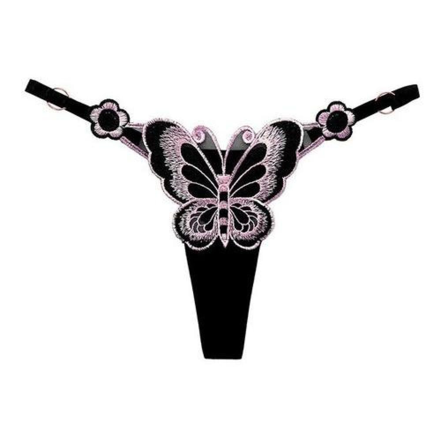 Colaless Bordado Mariposa, Cinta Ajustable Lenceria Exotica image number 2.0