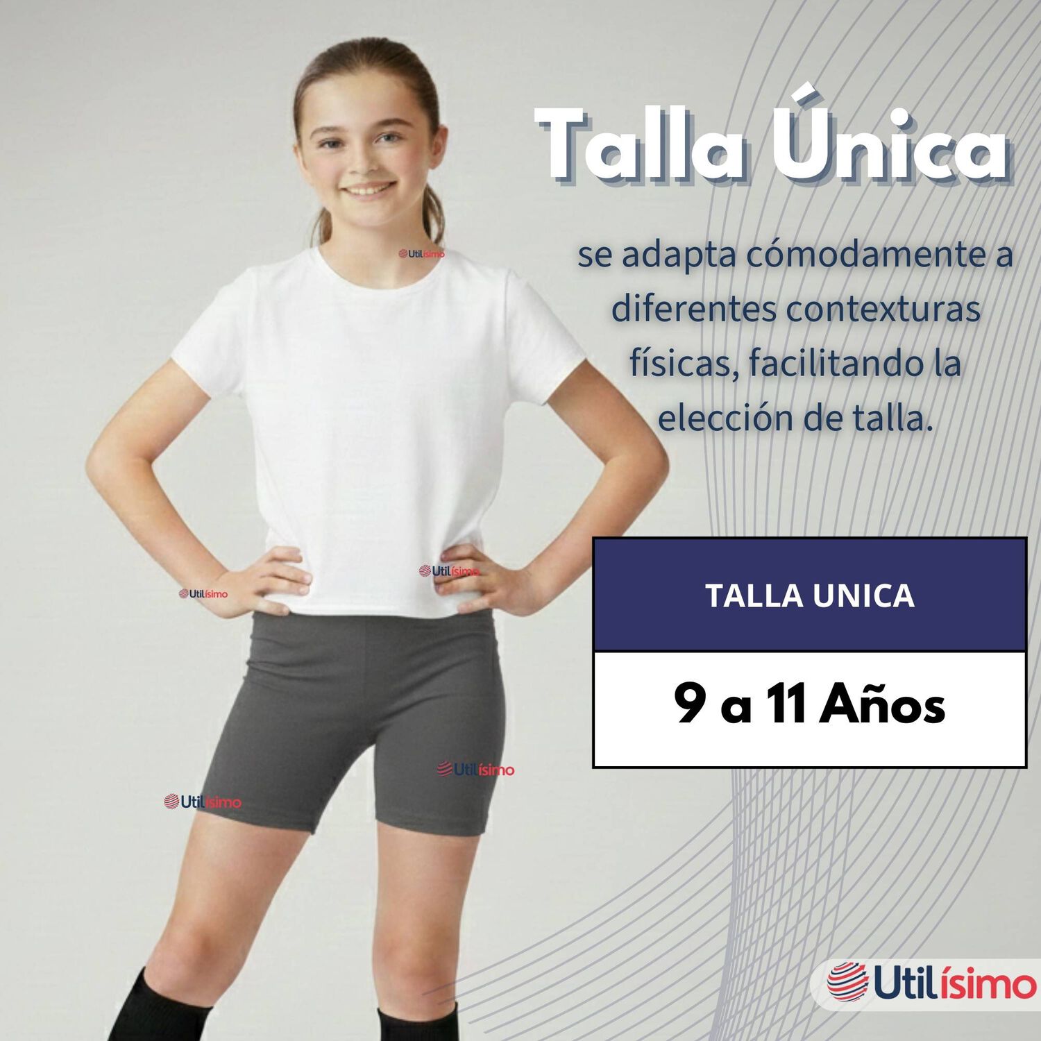Pack 3 Calzas Cortas Escolar Pata Deportivas Ni&ntilde;a Color Gris image number 3.0