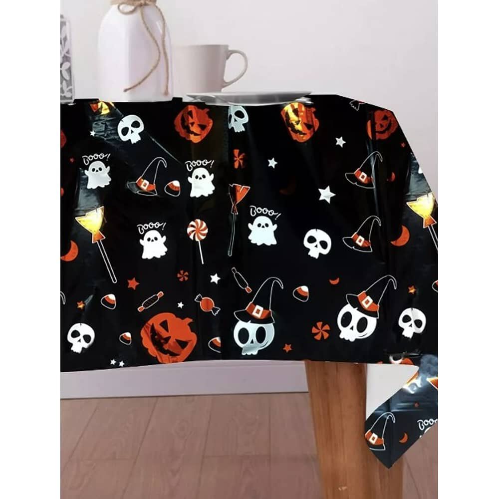 Mantel De Halloween Decoraci&oacute;n Rectangular 140x180 Cm. Fantasmas image number 1.0