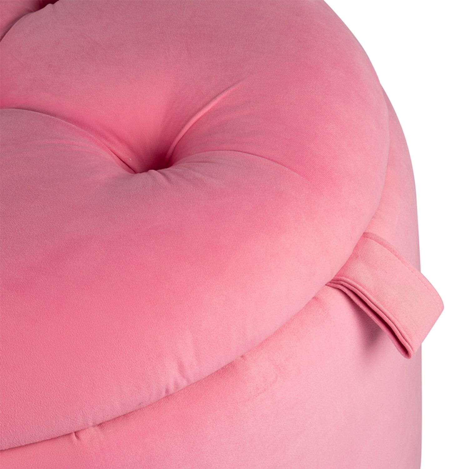 Pouf Ba&uacute;l Zoe Rosado Felpa 60x50x50 Cm M&aacute;xima Design image number 1.0