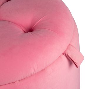 Pouf Ba&uacute;l Zoe Rosado Felpa 60x50x50 Cm M&aacute;xima Design