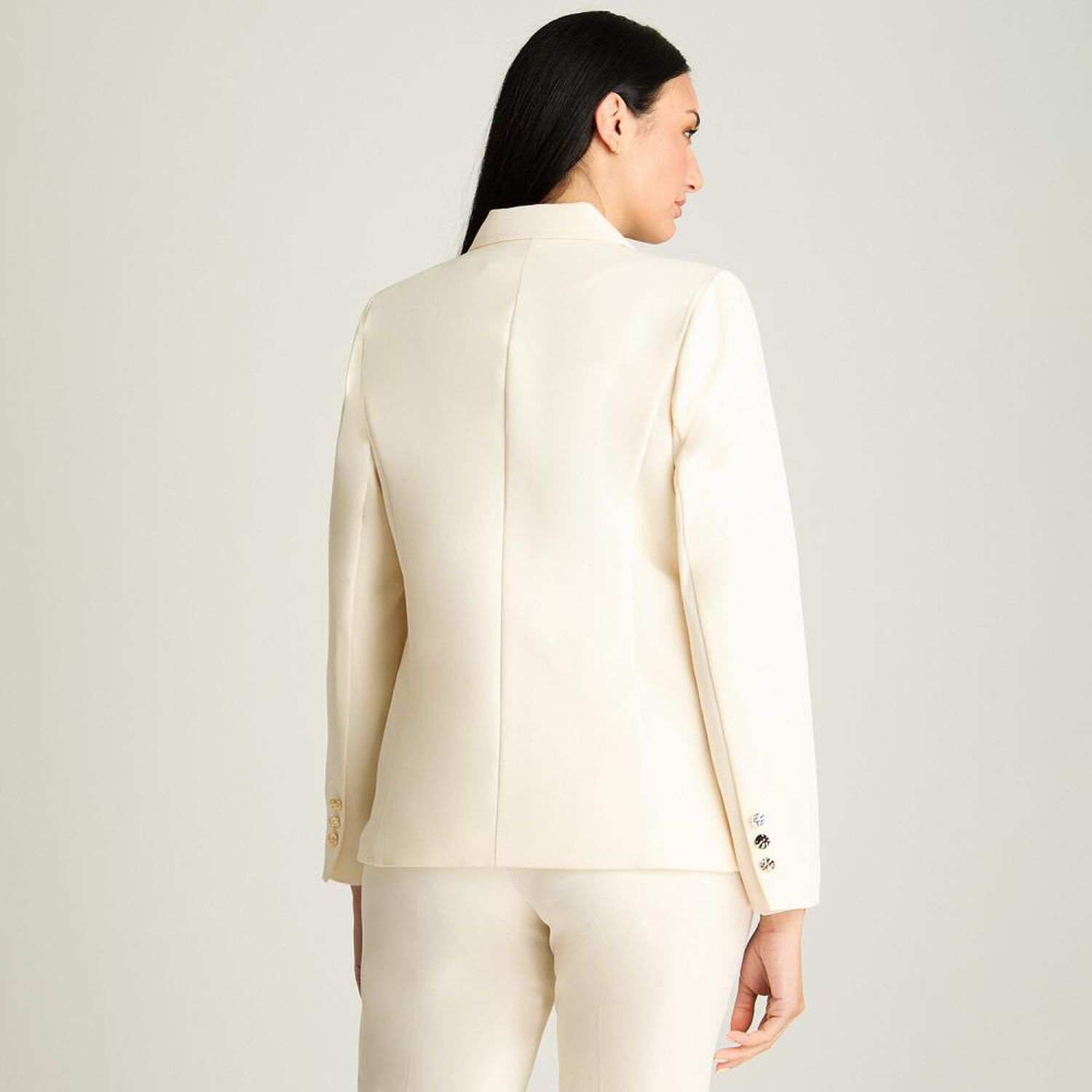 Blazer Cruzado Con Botones Cuello Solapa Mujer Lorenzo Di Pontti image number 2.0