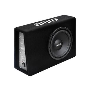 Subwoofer Auto 120w Aiwa Amplificado 10'' Slim Aw-101bx Negro
