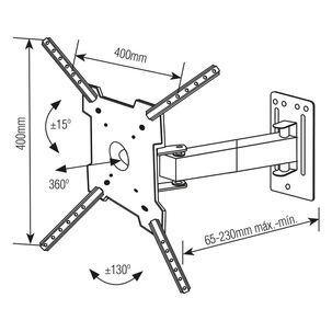 Soporte Tv Brazo De 19cm - 10" A 60"- 360 Sbrp1030 Brasforma