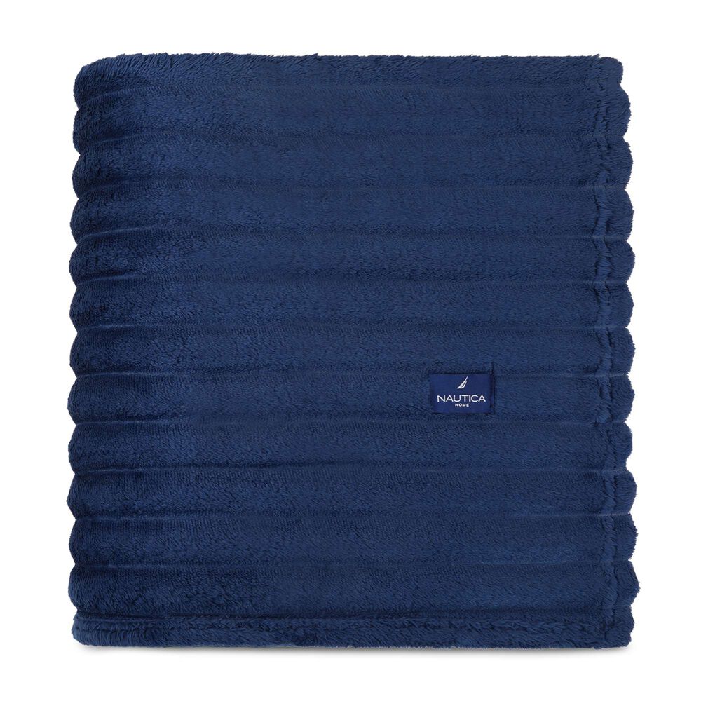 Pack 2 Mantas De Cama Nautica Home Jacquard Franela Ultrasuave 127x178cm Azul image number 3.0