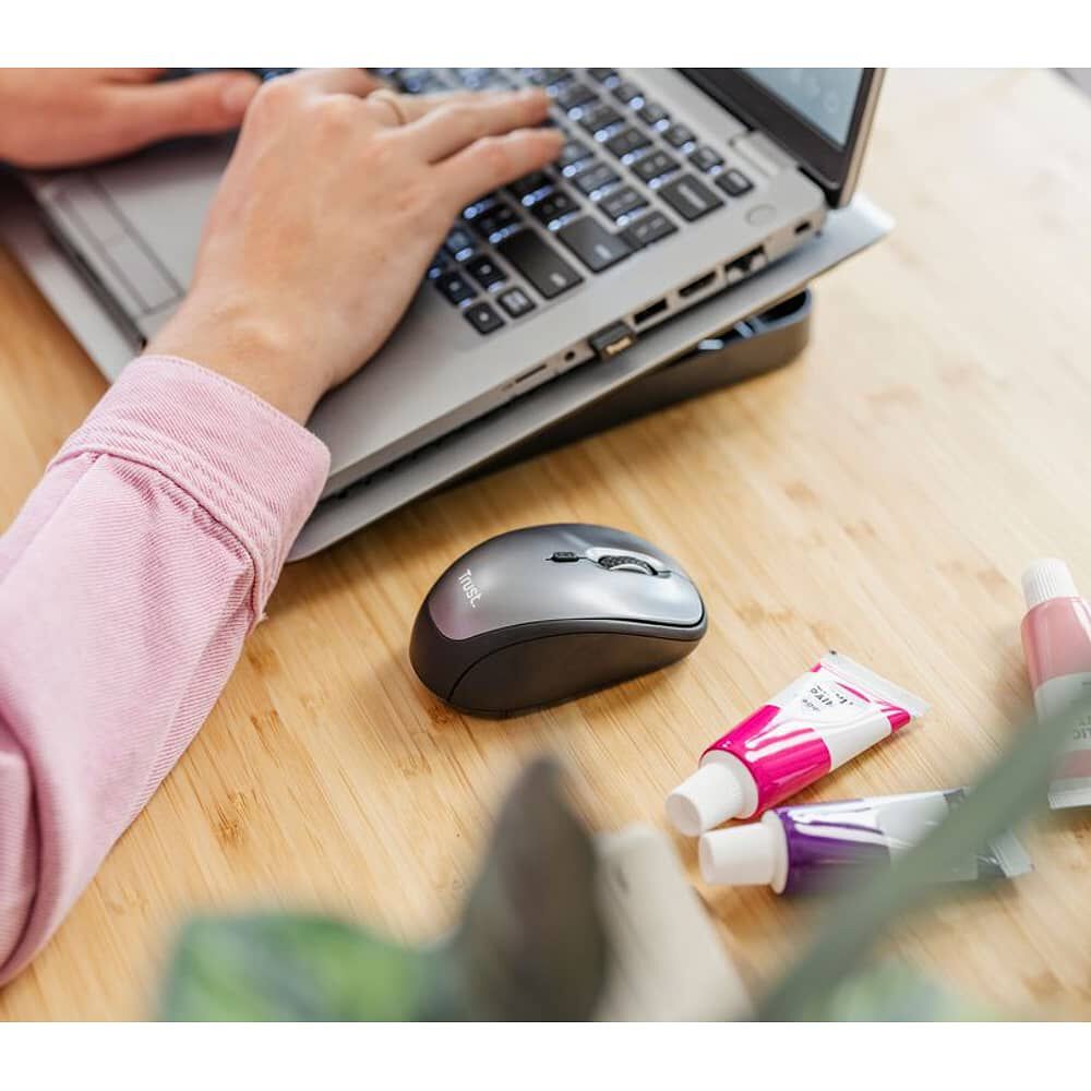 Mouse Inal&aacute;mbrico Silencioso Trust Yvi Eco Friendly Bk 24549 image number 5.0