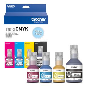 Pack Tinta Negras y Color Brother BTD100CMYK