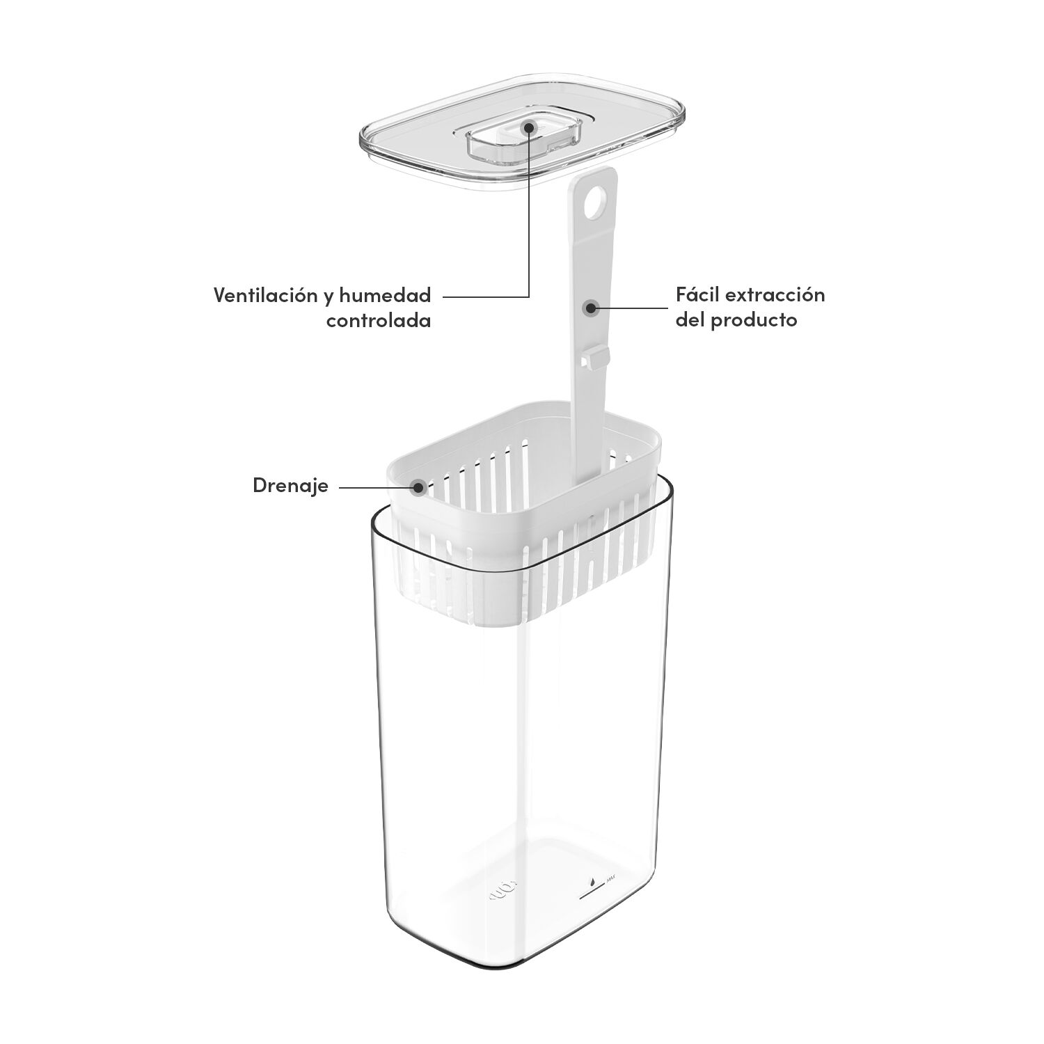 Organizador De Condimentos Refrigerador Clear Fresh 2,3 Lt Ou image number 1.0
