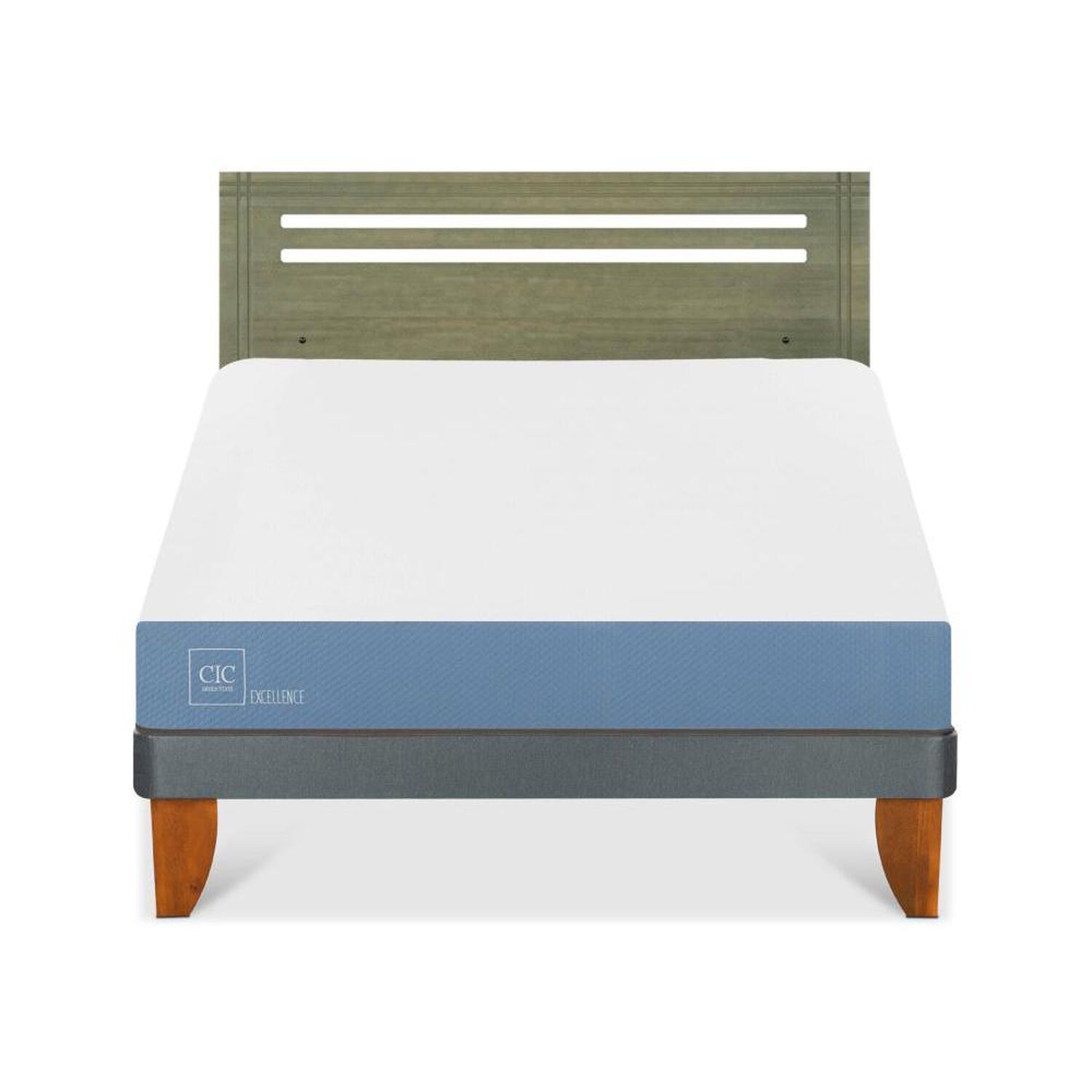 Cama Europea Cic Excellence / 2 Plazas / Base Normal + Respaldo image number 0.0