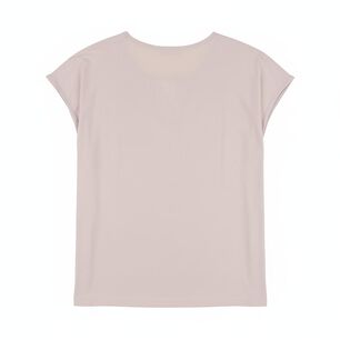 Polera Lisa Manga Corta Cuello V Mujer Lesage