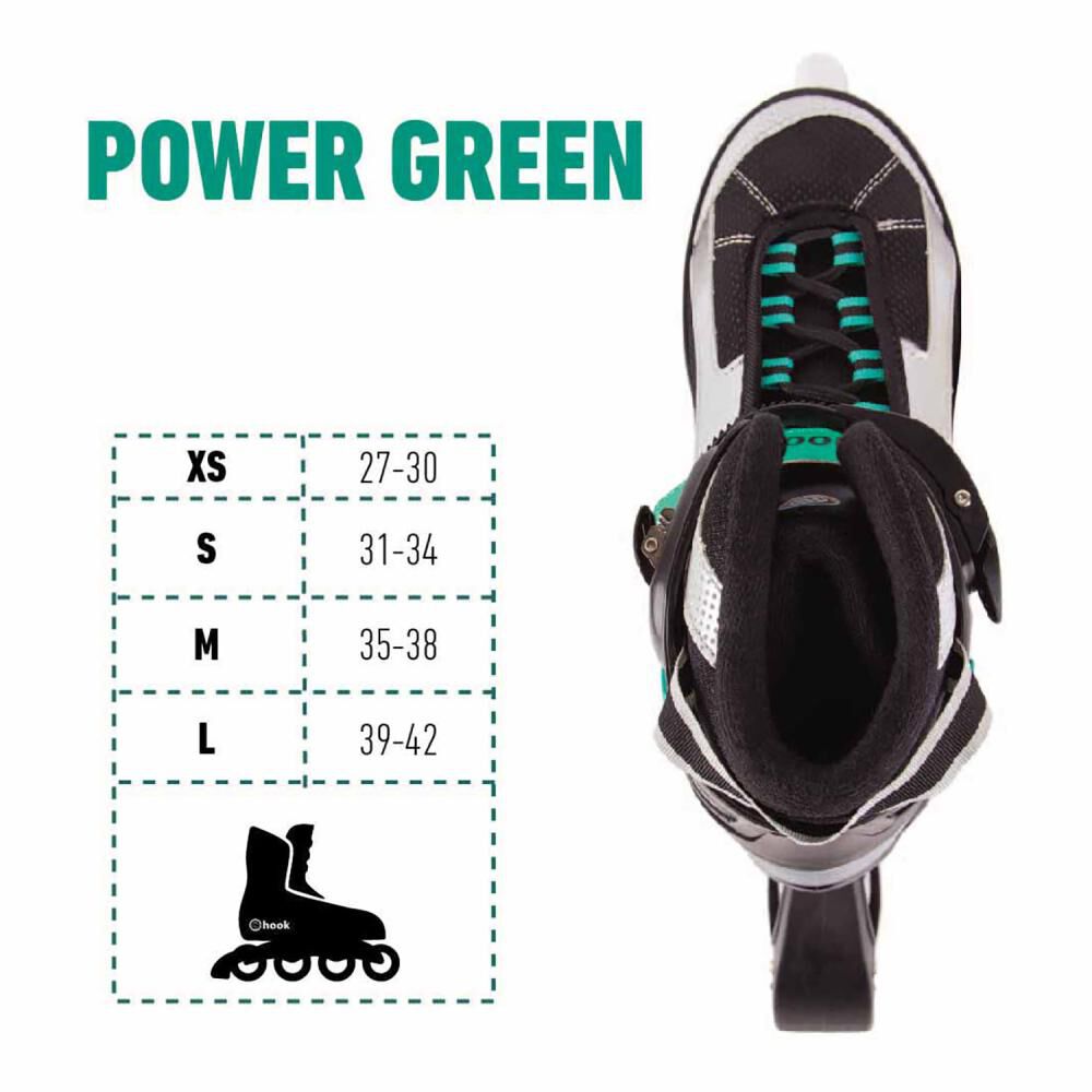 Patines Hook Power Green M (35-38) image number 9.0