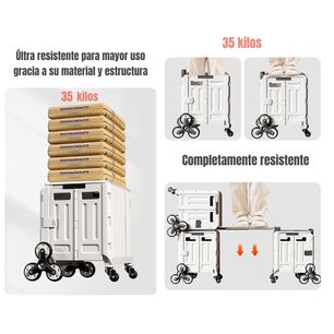 Carrito De Compras Plegable Con Ruedas Trepadoras Lubabycas