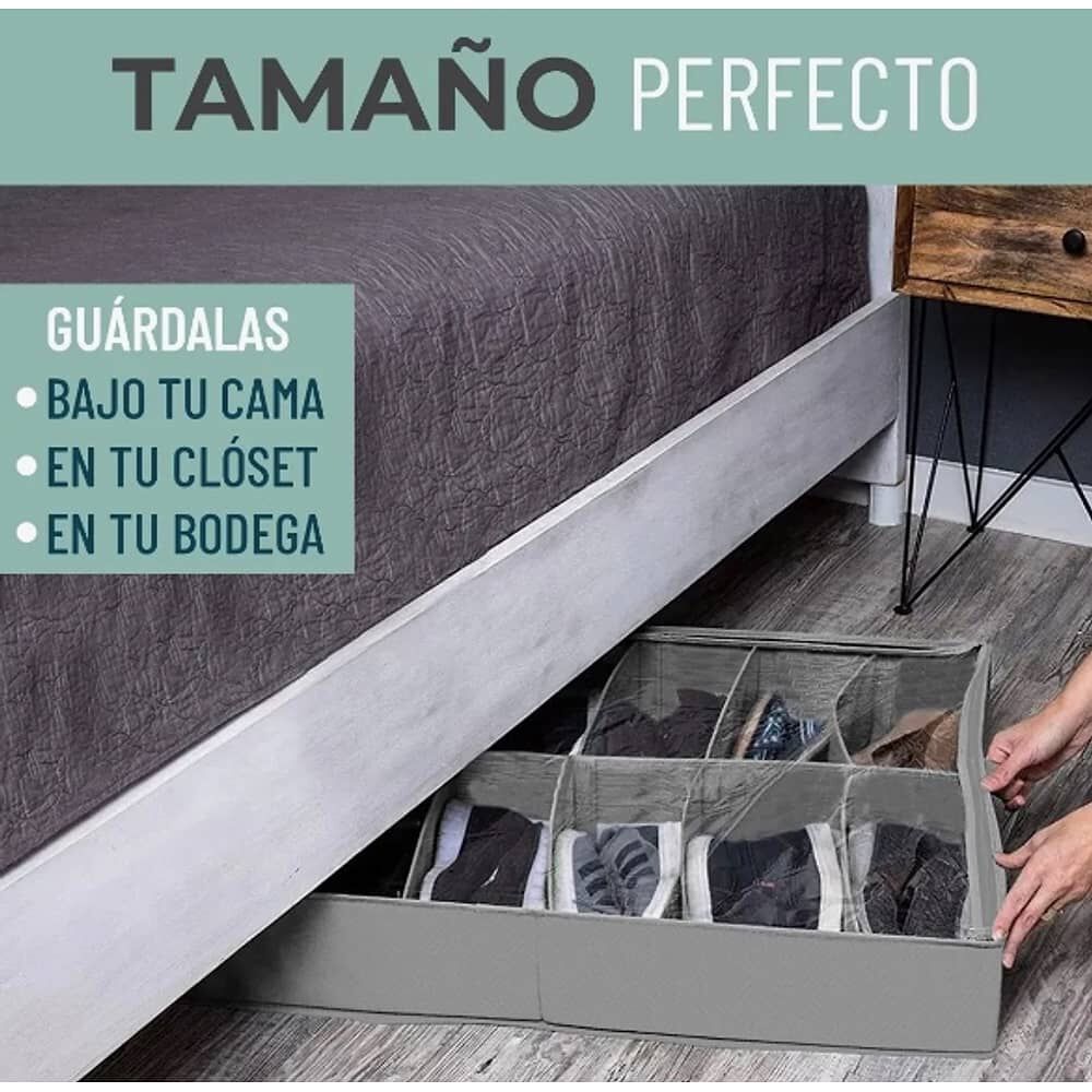 Organizador Zapatos Bajo Cama Almacenamiento Zapatero Set X2 image number 3.0