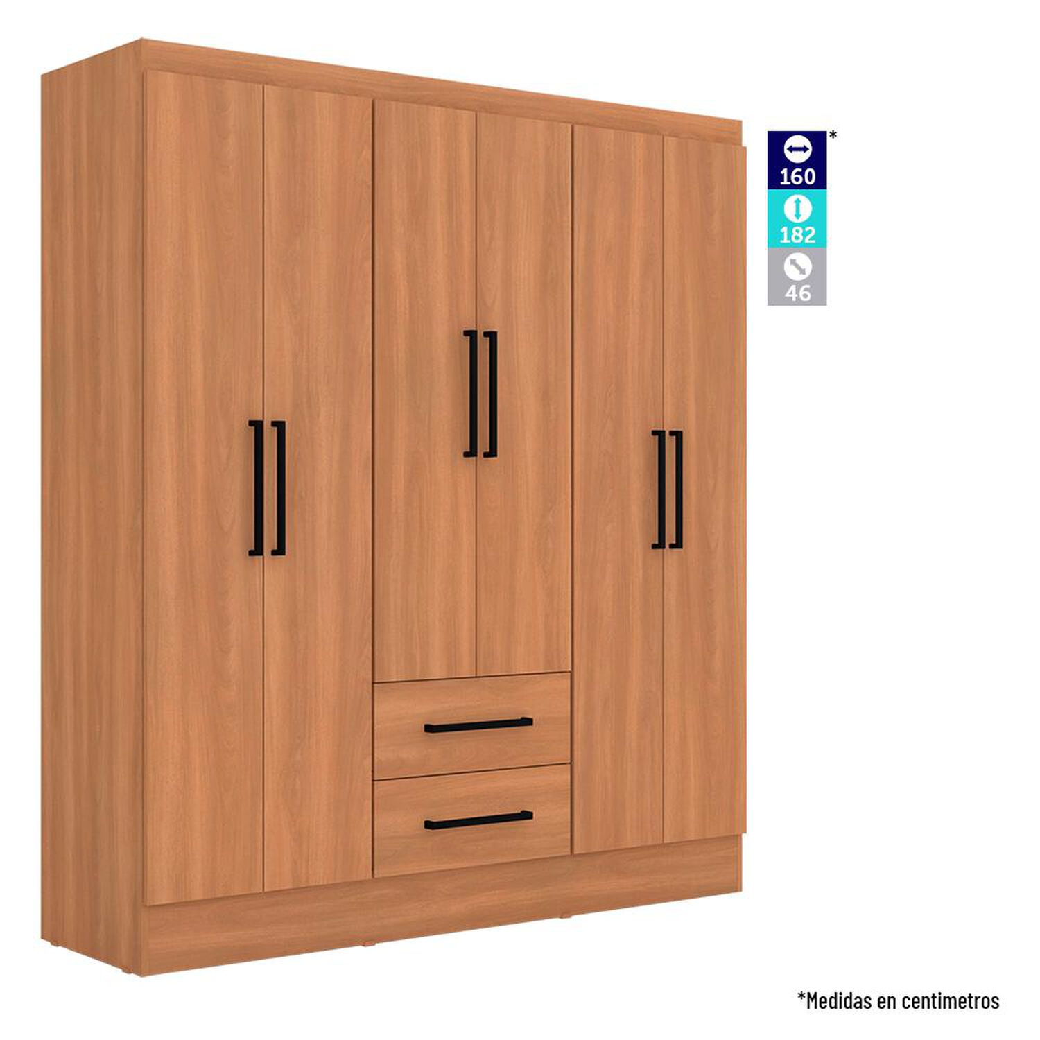 Cl&oacute;set Roca Closet Ambar / 6 Puertas / 2 Cajones image number 4.0